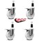 Service Caster 5'' Nylon Swivel 1-3/8'' Expanding Stem Caster Set Total Lock Brake, 4PK SCC-EXTTL20S514-NYS-138-4 - alternate 2